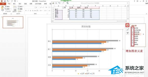 如何在PPT中制作条形图