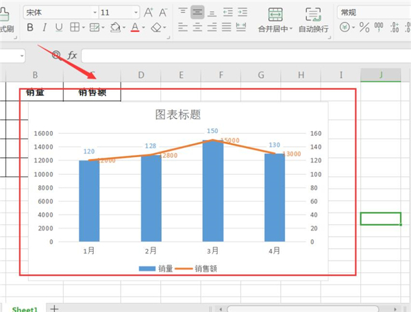 wps如何制作双坐标图表格