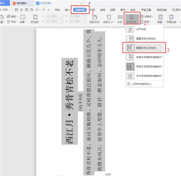 word怎样编辑文字纵向显示