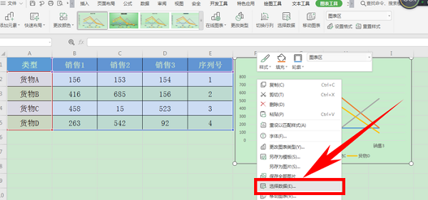 wps excel图表怎么改横纵坐标