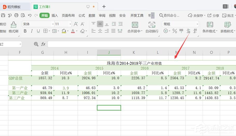 wps表格怎么设置仅套用表格样式显示