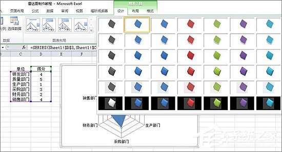 excel表格做雷达图