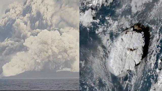 汤加火山喷发导致一座新岛屿的诞生