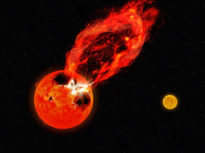 天文学家观测到有史以来最强大的耀斑！幸好不是我们的太阳